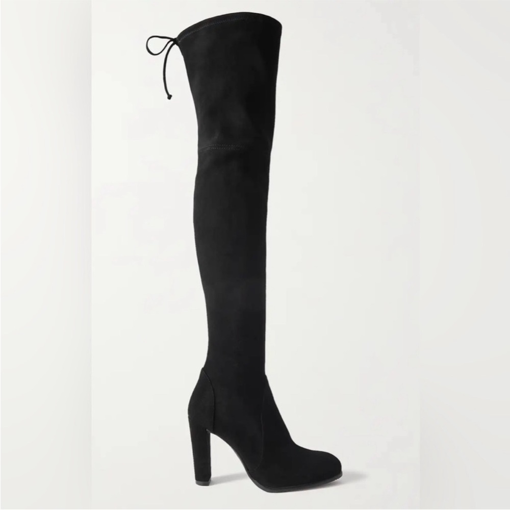 Stuart Weitzman Elegant Black Suede Over-the-Knee Boots